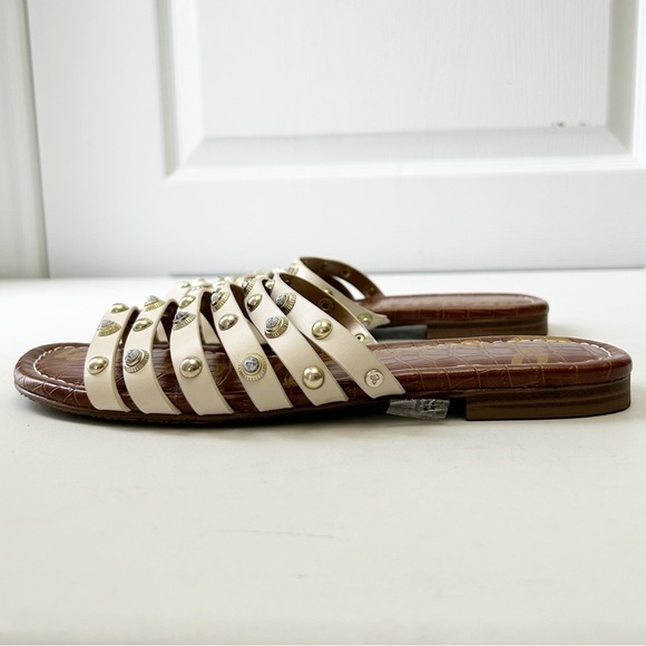 Sam Edelman Brea Studded Leather Slide Sandal Modern Ivory Size 7.5 - Picture 9 of 13